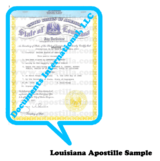 Apostilla de Louisiana Louisiana Apostille Apostilla de Louisiana
