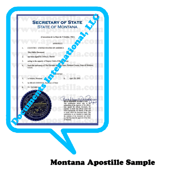 Montana Apostille Montana Apostille
