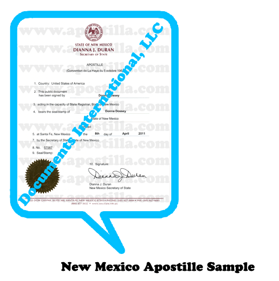 New Mexico Apostille New Mexico Apostille New Mexico Apostille