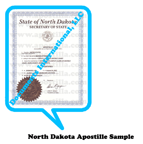 North Dakota Apostille North Dakota Apostille North Dakota Apostille
