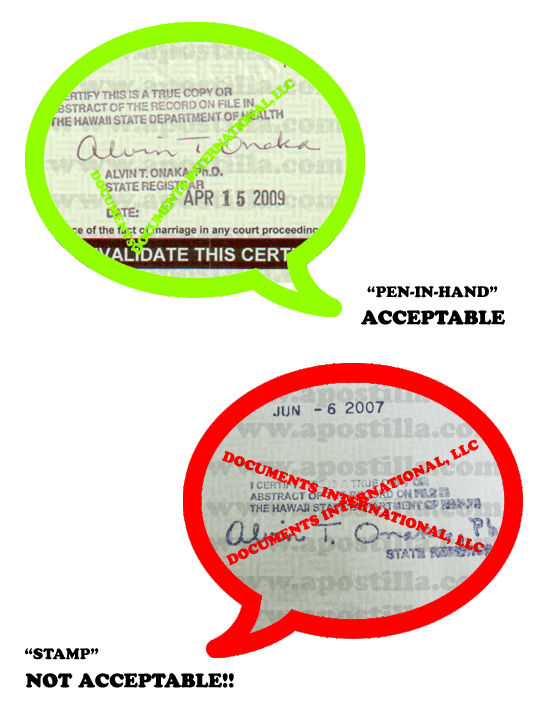 hawaii birth certificate apostille Apostilla de Hawaii