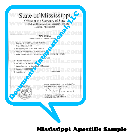 Mississippi Apostille Apostilla de Mississippi
