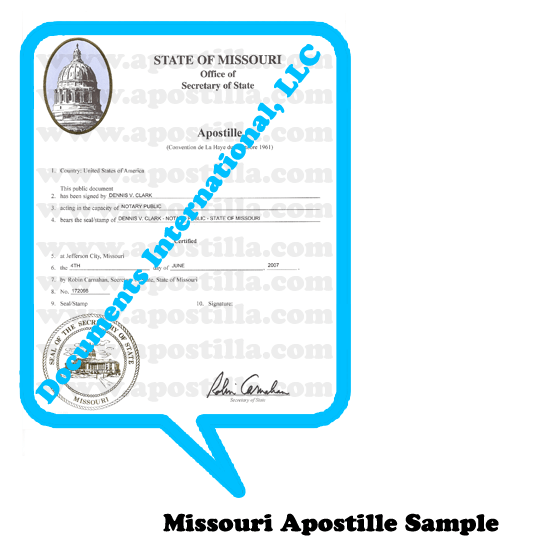 Apostilla de Missouri Missouri Apostille Apostilla de Missouri