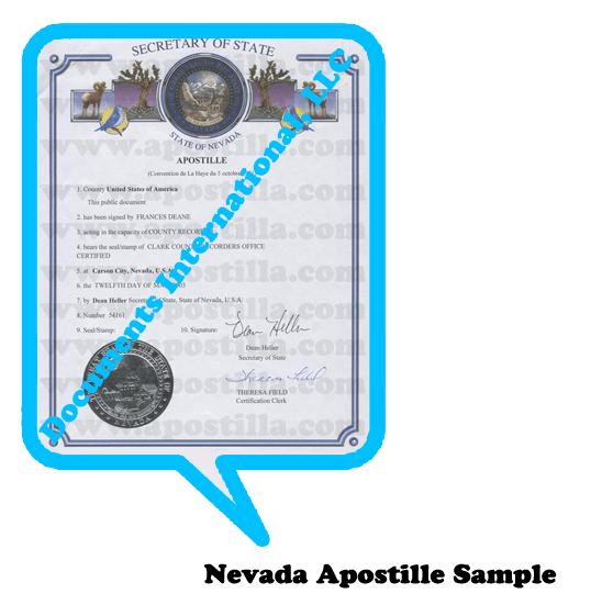 Apostilla de Nevada Nevada Apostille Apostilla de Nevada