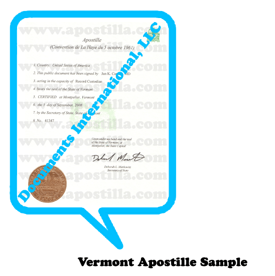 Vermont Apostille Vermont Apostille