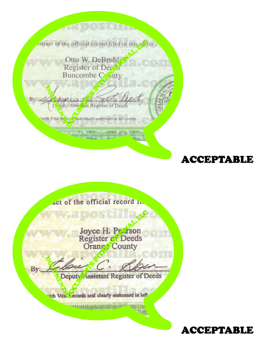 Apostilla de Carolina del Norte north carolina birth marriage certificate apostille Apostilla de Carolina del Norte